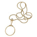 Chain and magnifying glass necklace in yellow gold, diamonds. 58 Facettes 29367
