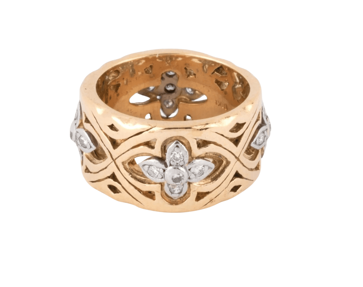Guess Bague De Retenue - Collection Fleurs, Métal Vert