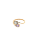 Ring Bague Toi et Moi yellow gold aquamarine and amethyst 58 Facettes 24979