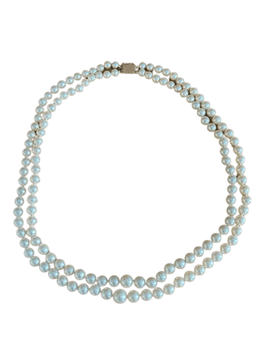 Collier Collier deux rangs de perles de culture 58 Facettes