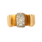 Bague 52 Bague TANK or jaune et diamants 58 Facettes
