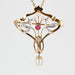 Broche Broche - Pendentif Art nouveau perles diamants rubis 58 Facettes 21-254