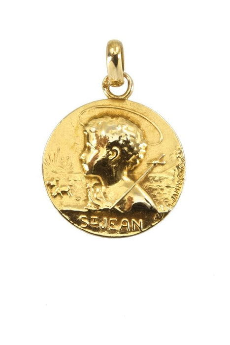 Pendentif Médaille Saint Jean signée M.Jampolsky 58 Facettes 038221