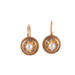Pair of 19th century sleeper earrings, pearls 58 Facettes