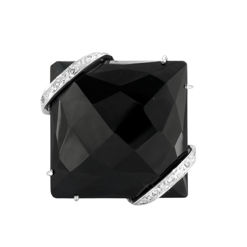 Bague 52 Bague Diamants, Onyx 58 Facettes