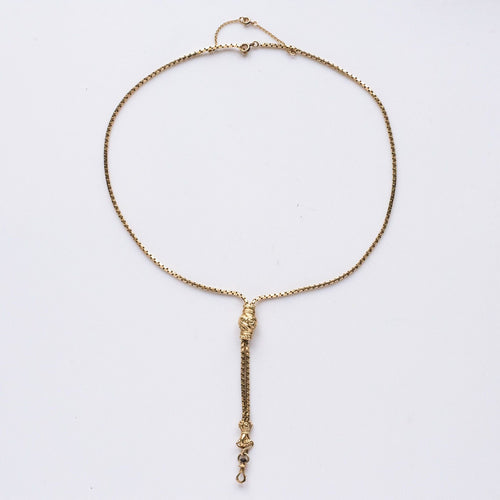 Collier Collier ancien or jaune coulant et main gantée 58 Facettes 20-384