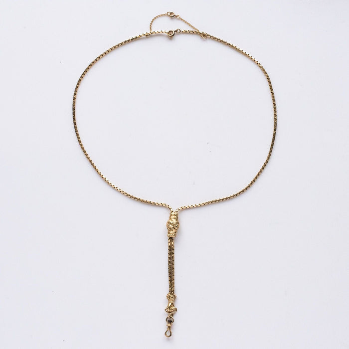 Collier Collier ancien or jaune coulant et main gantée 58 Facettes 20-384