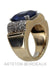 Ring 48 Sapphire and diamond tank ring 58 Facettes 35631
