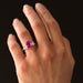 Bague 50 Bague Saphir rose et Diamants baguettes 58 Facettes 11-042-3414688-52