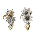 Boucles d'oreilles Boucles d'oreilles, "Edelweiss", en or jaune, platine et diamants. 58 Facettes 29984