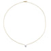 Collier Collier solitaire sur chaîne, 0.41ct, or jaune et blanc. 58 Facettes 30170