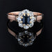 Ring 50 Old sapphire diamond ring 58 Facettes 20-505-48