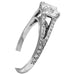 Ring 51 1 carat E/VS1 solitaire ring in white gold and diamonds. 58 Facettes 28101