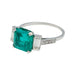 Ring 55 Platinum ring, centered with a 2,81 carat emerald and diamonds. 58 Facettes 30127