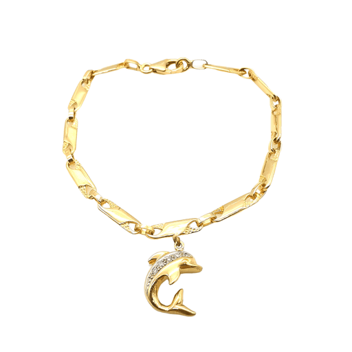 Bracelet Bracelet avec pendentif Or jaune Diamants 58 Facettes