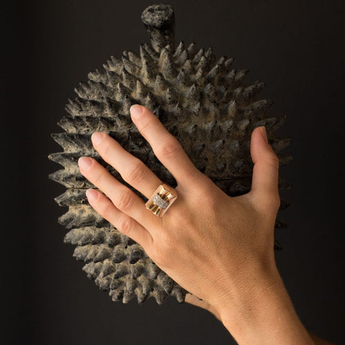 Bague tank noeud Diamants 6659587637397 58 Facettes