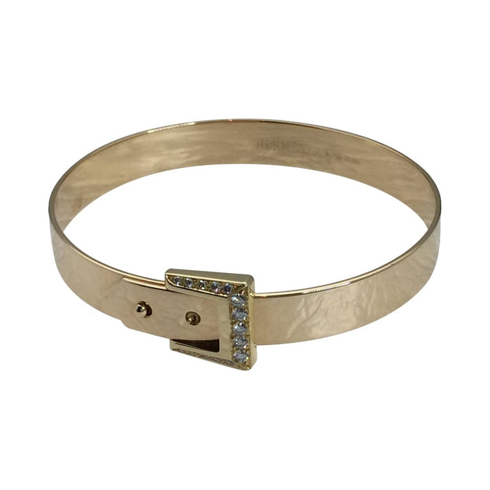 Bracelet Hermès, "Boucle d'or", or jaune, diamants.