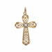 Old openwork cross pendant in gold and diamond 58 Facettes 19-341