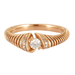 Ring 53.5 Contemporary ring in rose gold, diamonds 58 Facettes