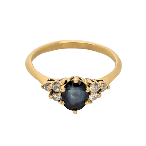 Bague Bague en Or jaune, diamants & saphir 58 Facettes 26237