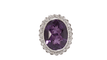 Bague Bague Pompadour or blanc et platine saphir violet et diamants 58 Facettes 31305