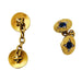 Cufflinks Cufflinks in yellow gold, sapphires and diamonds. 58 Facettes 30118