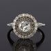 Ring 53 Round platinum lace and diamond ring 58 Facettes 20-086-55