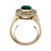 Ring 58 Mellerio ring in yellow gold, emerald and diamonds. 58 Facettes 29028-1
