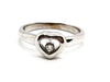 Ring 54 Chopard Happy Diamonds Heart Ring White gold Diamond 58 Facettes 1160015CN