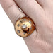 Ring 45 Dome ring in yellow gold and diamonds. 58 Facettes 29928