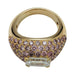 Ring 52 Poiray dome ring in pink gold and diamonds. 58 Facettes 28486-1