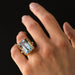 Bague 54 Bague vintage aigue-marine et diamants 58 Facettes 19-040-51