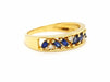 Bague 55 Bague Demie alliance Or jaune Saphir 58 Facettes 749301CN