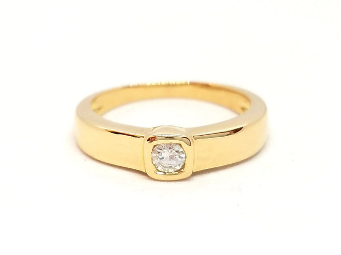 Bague 51 Bague Solitaire Or jaune Diamant 58 Facettes 06615CD
