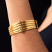 Bracelet Antique matte gold bangle bracelet and rose-cut diamonds 58 Facettes 19-582