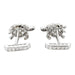 Boutons de manchette Boutons de manchette "Tortues" en platine, sertis de diamants. 58 Facettes 30067