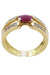 Ring 50 Modern ruby ​​and diamond ring 58 Facettes 17971