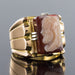 Bague 61 Chevalière homme or et camée sur agate 58 Facettes 18-354-61