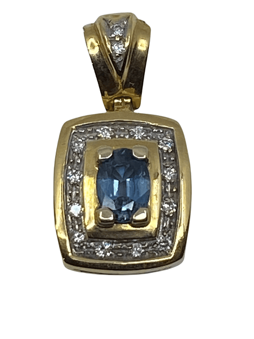 Pendentif Pendentif en or, saphir, diamant 58 Facettes