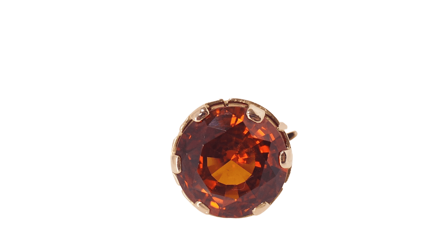Bague Bague vintage or rose et saphir orange 58 Facettes 31806