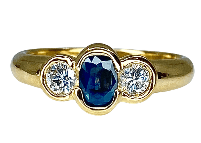 Bague 50 Bague saphir et diamants 58 Facettes AB163