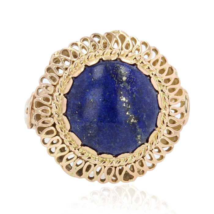 Bague 48 Bague vintage lapis lazuli et or 58 Facettes 18-282B-48