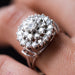 Ring 55 Diamond ring with white gold threads 58 Facettes 20-268-48