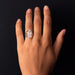 Bague 53 Bague or blanc diamants moderniste 58 Facettes 20-203-50