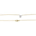 Collier Collier solitaire sur chaîne, 0.41ct, or jaune et blanc. 58 Facettes 30170