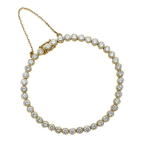 Bracelet Bracelet ligne diamants en or jaune. 58 Facettes 30518