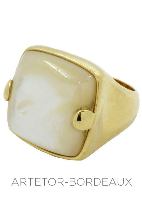 Ring 56 Mother-of-pearl bangle ring 58 Facettes 12121
