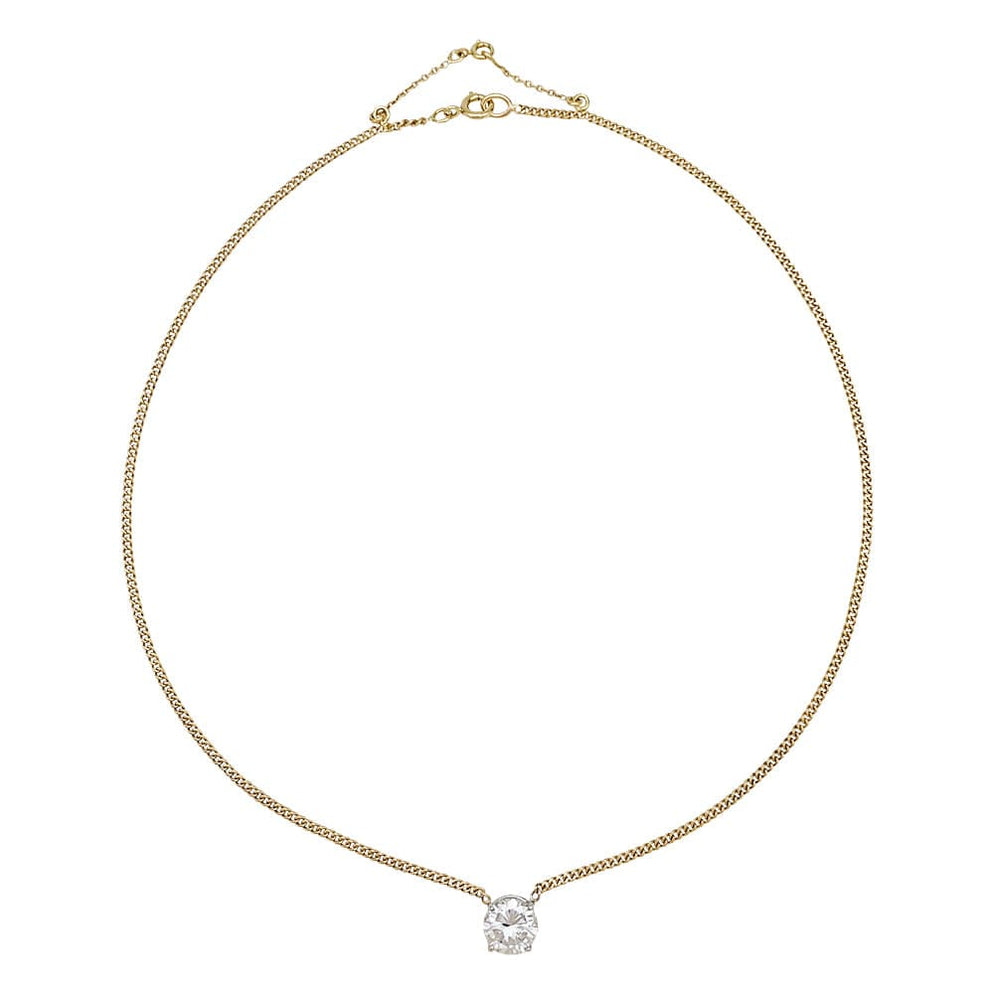 Collier Rétro Solitaire - Cristal Noir Facetté Et Monture Couleur Or, Bijou Vintage