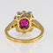 Bague 55 Bague rubis entourage diamants 58 Facettes CQ596-51