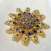 Brooch Sea urchin brooch with sapphires & diamonds and yellow gold 58 Facettes CEY8
